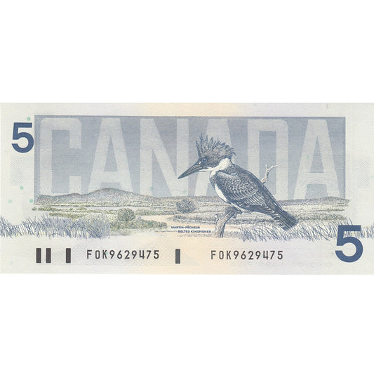 BC-56b 1986 Canada $5 Thiessen-Crow, FOK, UNC
