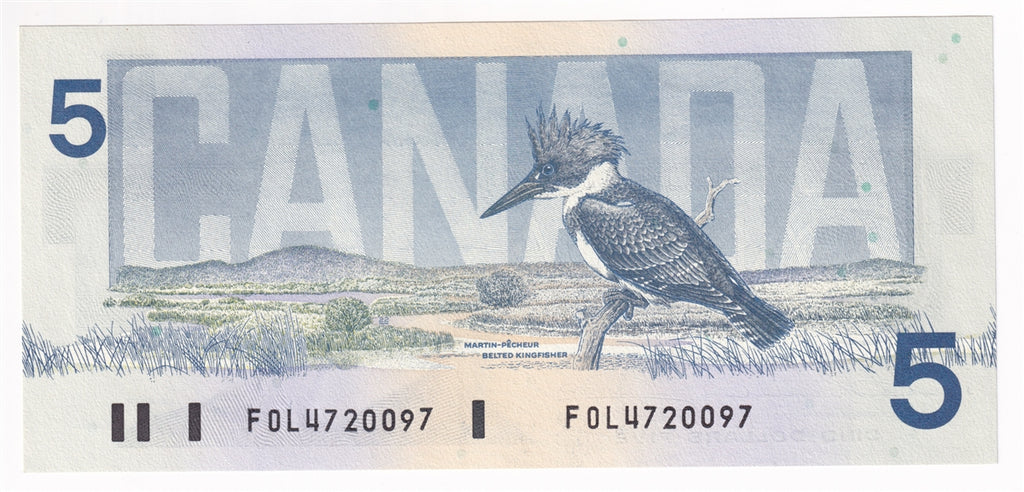 BC-56b 1986 Canada $5 Thiessen-Crow, FOL, Uncirculated (MS60)