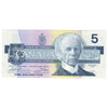BC-56b 1986 Canada $5 Thiessen-Crow, FPD, AU-UNC (AU55)