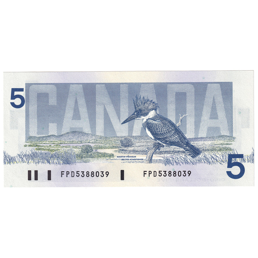 BC-56b 1986 Canada $5 Thiessen-Crow, FPD, Choice Uncirculated (CUNC63)