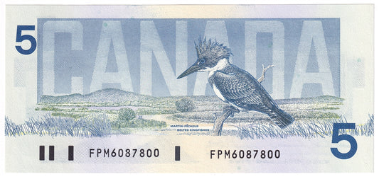 BC-56b 1986 Canada $5 Thiessen-Crow, FPM, CUNC