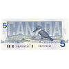 BC-56b 1986 Canada $5 Thiessen-Crow, GNJ, Choice Uncirculated (CUNC63)