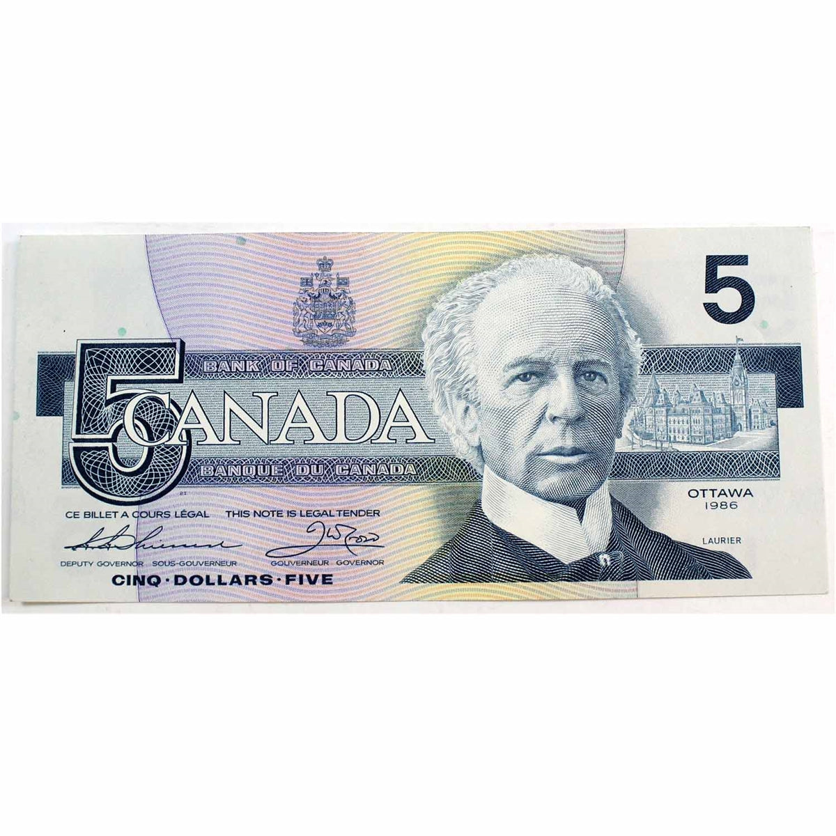 BC-56b 1986 Canada $5 Thiessen-Crow, GNN, Circ