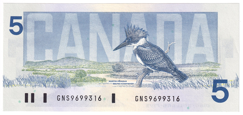 BC-56b 1986 Canada $5 Thiessen-Crow, GNS, Uncirculated (MS60)