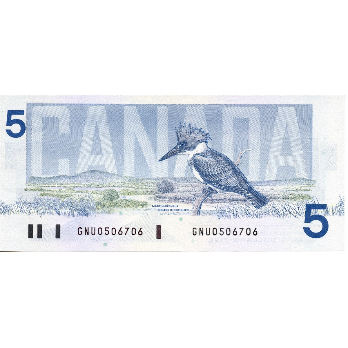 BC-56b 1986 Canada $5 Thiessen-Crow, GNU, Uncirculated (MS60)