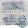 BC-56bA 1986 Canada $5 Thiessen-Crow, FNX, Large F, Almost Uncirculated (AU50)