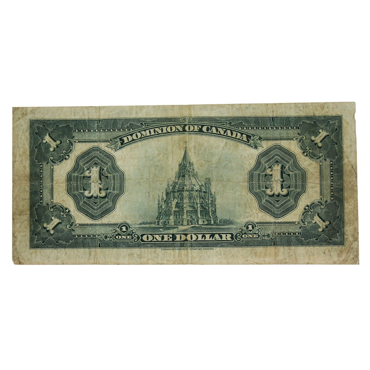 DC-25f 1923 Dominion $1 McCavour-Saunders, Black Seal, Group 2, Series V, Fine (F12)