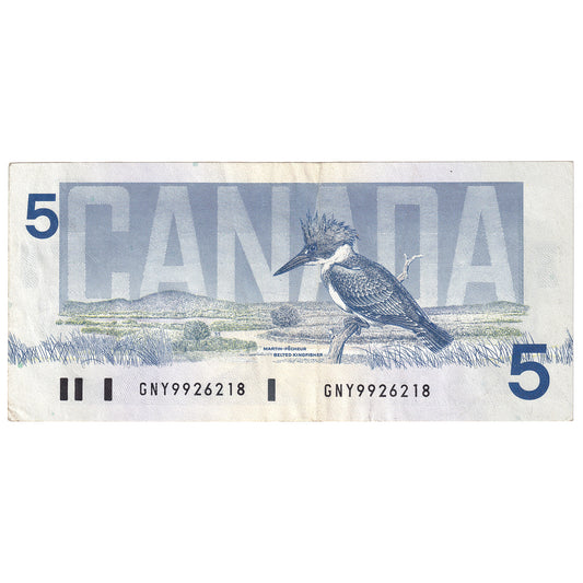 BC-56c 1986 Canada $5 Bonin-Thiessen, GNY, EF