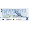 BC-56c 1986 Canada $5 Bonin-Thiessen, GNZ, AU-UNC (AU55)