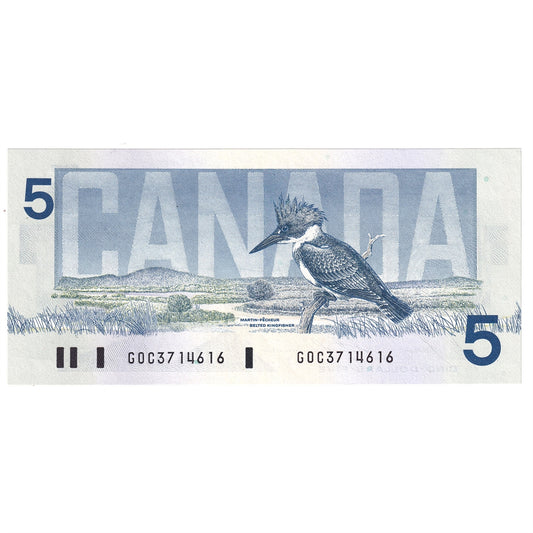 BC-56c 1986 Canada $5 Bonin-Thiessen, GOC, UNC