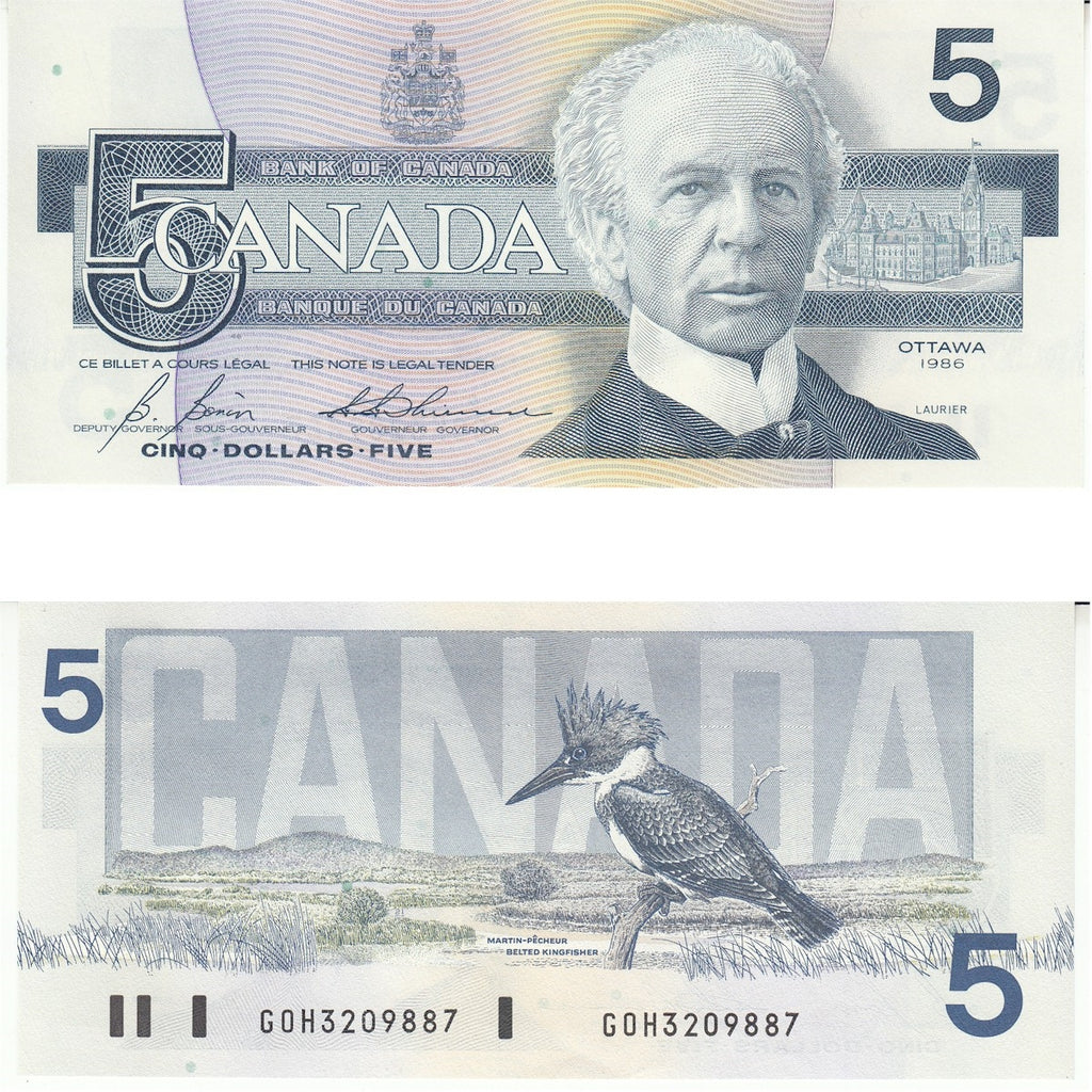 BC-56c 1986 Canada $5 Bonin-Thiessen, GOH, Uncirculated (MS60)