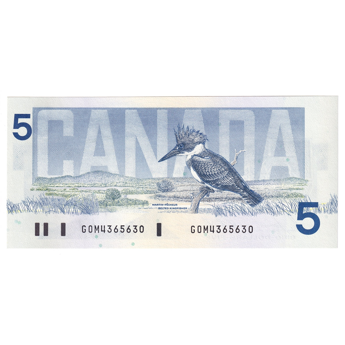 BC-56c 1986 Canada $5 Bonin-Thiessen, GOM, Choice Uncirculated (CUNC63)