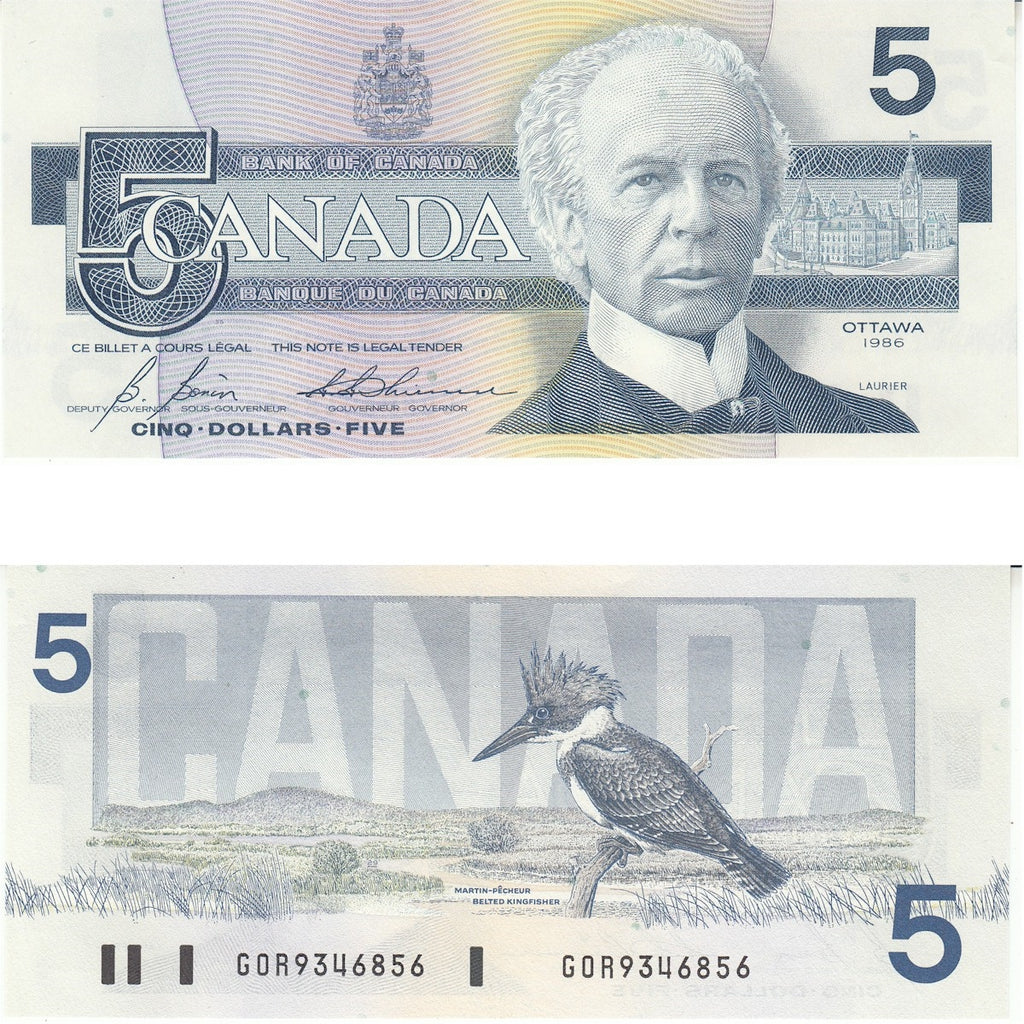 BC-56c 1986 Canada $5 Bonin-Thiessen, GOR, Uncirculated (MS60)