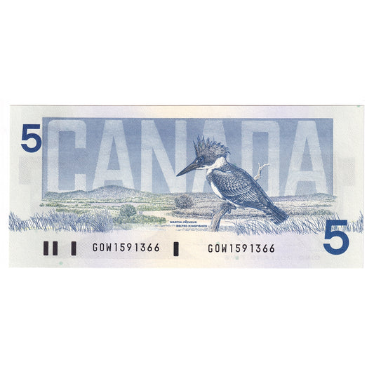 BC-56c 1986 Canada $5 Bonin-Thiessen, GOW, CUNC