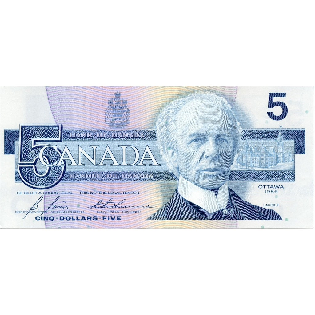 BC-56c 1986 Canada $5 Bonin-Thiessen, GPF, Circ