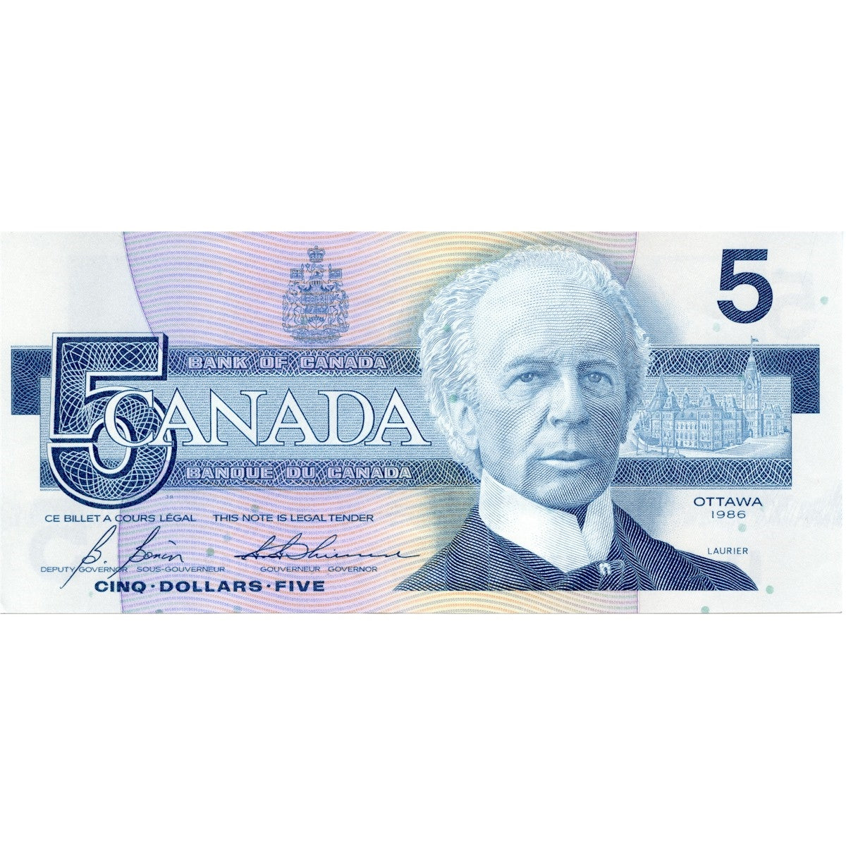 BC-56c 1986 Canada $5 Bonin-Thiessen, GPF, Circ