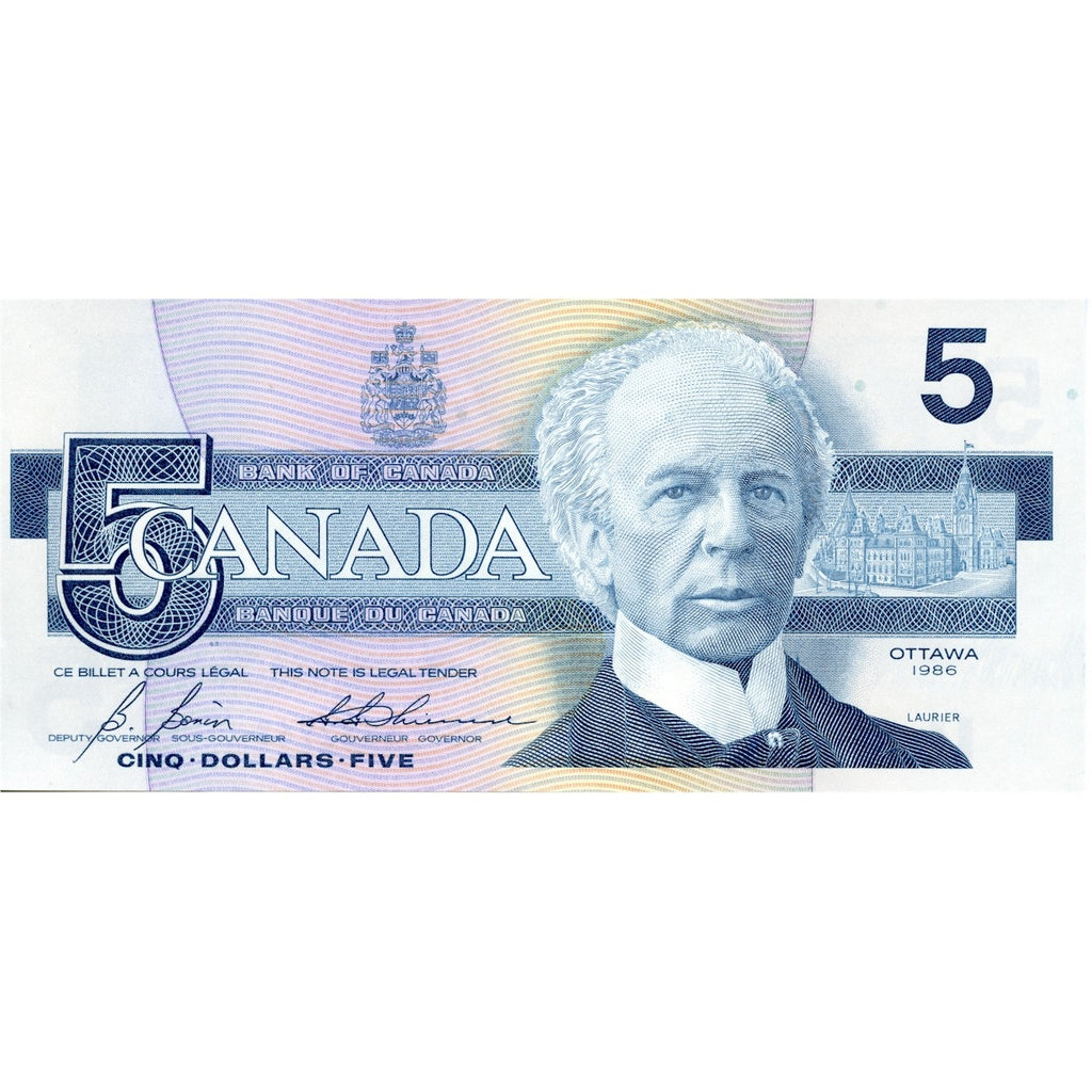 BC-56c 1986 Canada $5 Bonin-Thiessen, GPL, circ