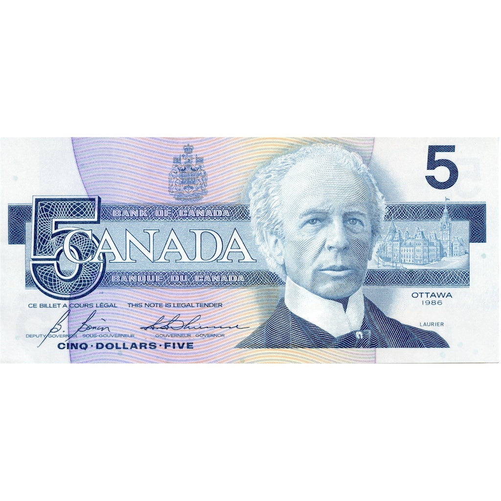 BC-56c 1986 Canada $5 Bonin-Thiessen, GPN, circ