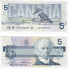 BC-56c 1986 Canada $5 Bonin-Thiessen, GPS, UNC