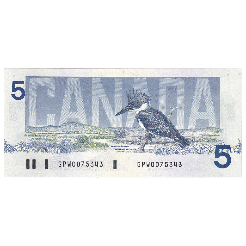 BC-56c 1986 Canada $5 Bonin-Thiessen, GPW, CUNC