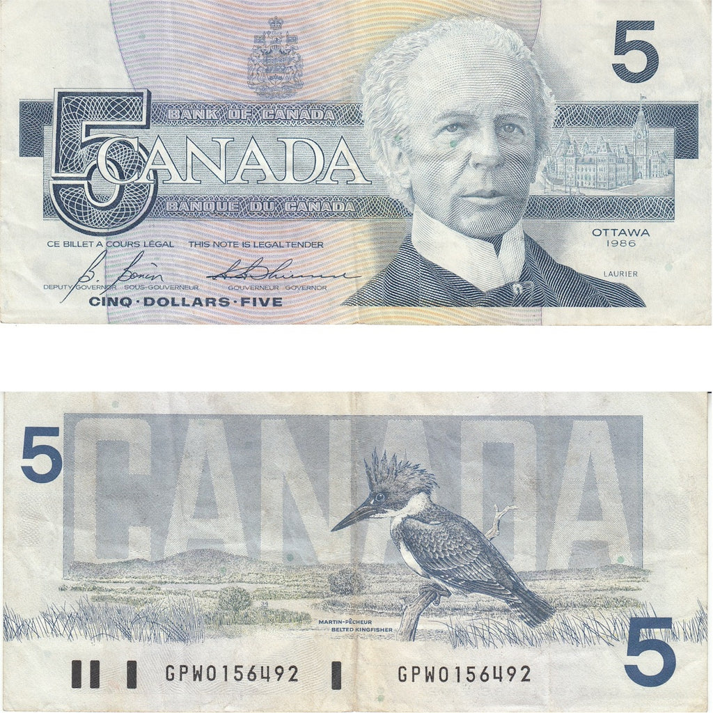 BC-56c 1986 Canada $5 Bonin-Thiessen, GPW, VF
