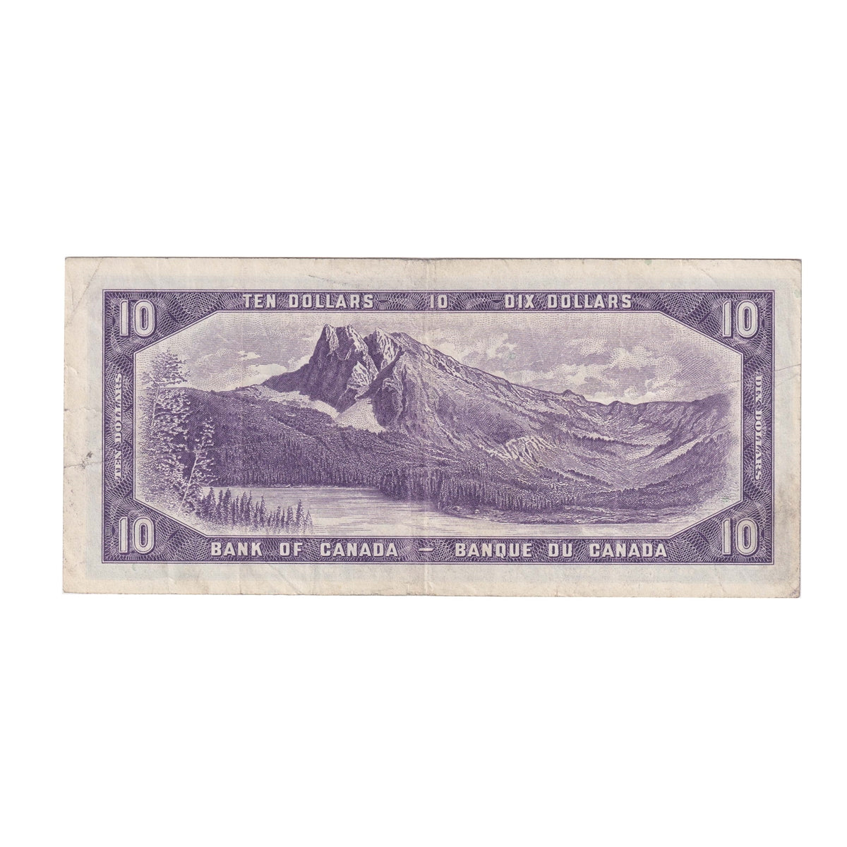 BC-40bA 1954 Canada $10 Beattie-Rasminsky, *B/D, Very Fine (VF20)