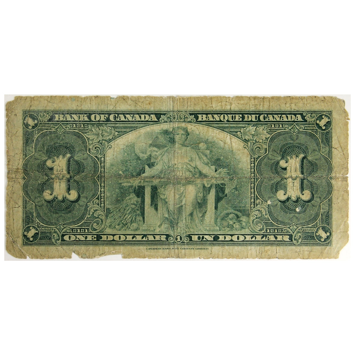 BC-21a 1937 Canada $1 Osborne-Towers, B/A, Circ