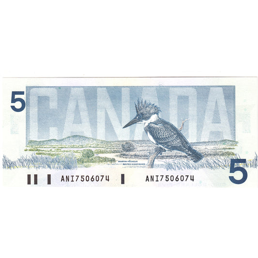 BC-56d 1986 Canada $5 Knight-Thiessen, ANI, CUNC