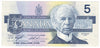 BC-56d 1986 Canada $5 Knight-Thiessen, ANJ, CUNC