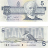 BC-56d 1986 Canada $5 Knight-Thiessen, ANJ, Uncirculated (MS60)