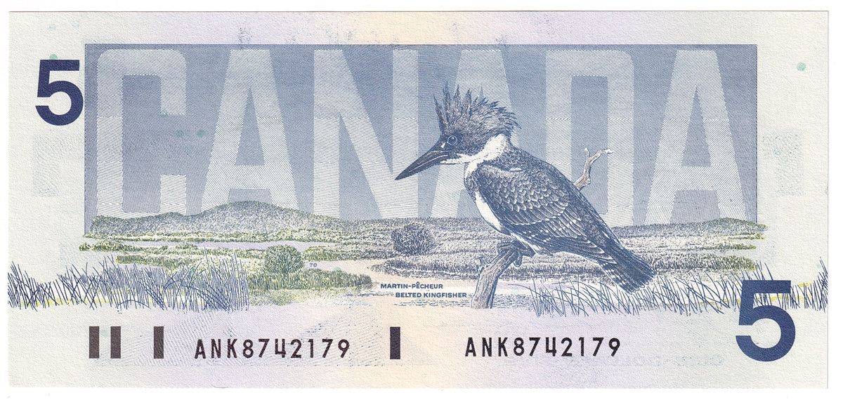 BC-56d 1986 Canada $5 Knight-Thiessen, ANK, CUNC