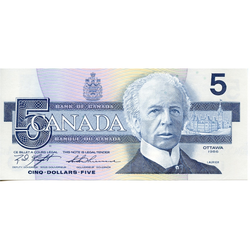 BC-56d 1986 Canada $5 Knight-Thiessen, ANM, Circ