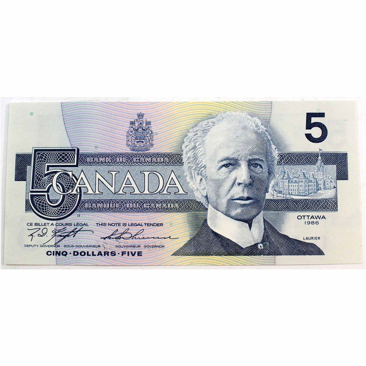 BC-56d 1986 Canada $5 Knight-Thiessen, ANM, Choice Uncirculated (CUNC63)