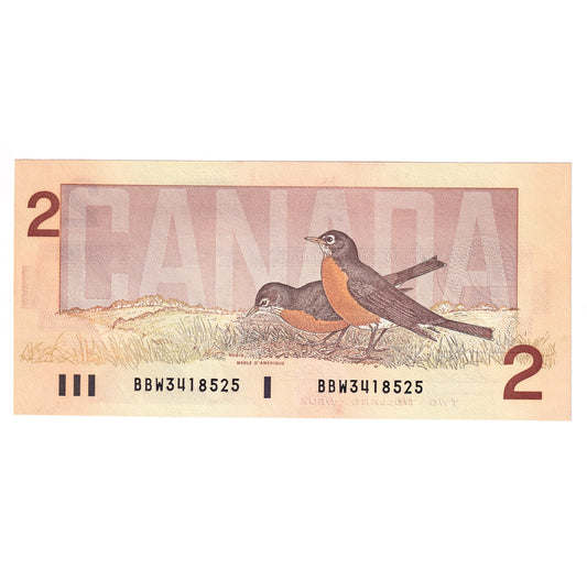 BC-55b 1986 Canada $2 Thiessen-Crow, BBW, Uncirculated (UNC60)