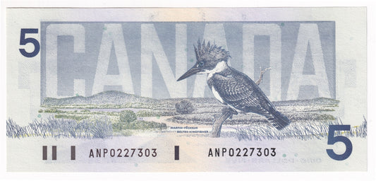 BC-56d 1986 Canada $5 Knight-Thiessen, ANP, CUNC