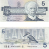 BC-56e 1986 Canada $5 Knight-Dodge, GPW, AU-UNC (AU55)