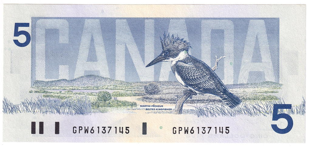 BC-56e 1986 Canada $5 Knight-Dodge, GPW, Uncirculated (MS60)