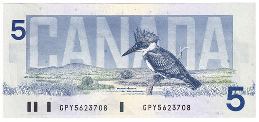 BC-56e 1986 Canada $5 Knight-Dodge, GPY, UNC