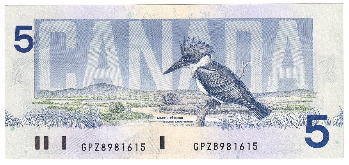 BC-56e 1986 Canada $5 Knight-Dodge, GPZ, UNC