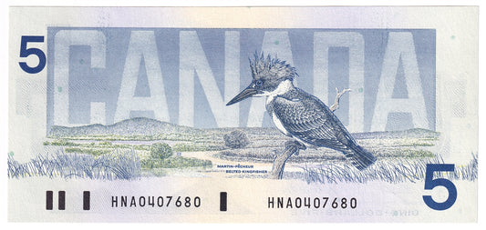 BC-56e 1986 Canada $5 Knight-Dodge, HNA, CUNC