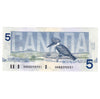 BC-56e 1986 Canada $5 Knight-Dodge, HNB, AU-UNC