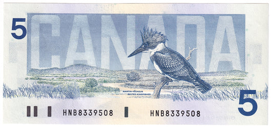 BC-56e 1986 Canada $5 Knight-Dodge, HNB, UNC