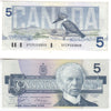 BC-56eA 1986 Canada $5 Knight-Dodge, GPZ (9.0M-9.8M), EF-AU (EF45)
