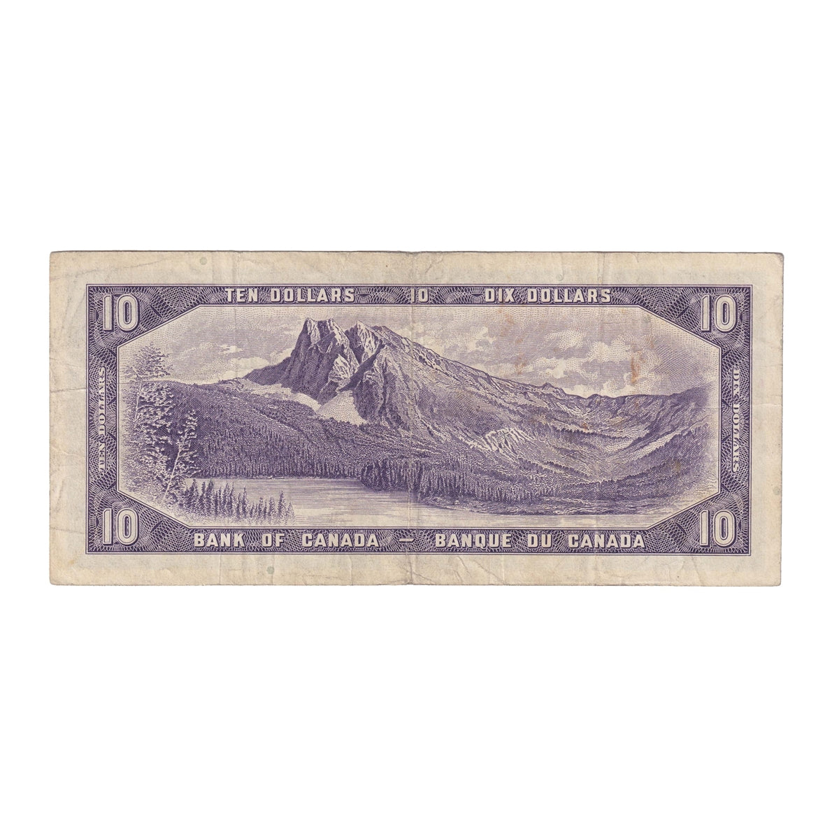 BC-40bA 1954 Canada $10 Beattie-Rasminsky, *B/D, Fine (F12)