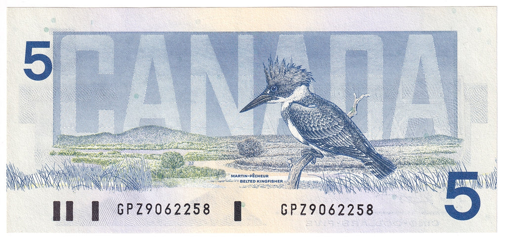 BC-56eA 1986 Canada $5 Knight-Dodge, GPZ (9.00-9.80), Choice Uncirculated (CUNC63)