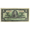 BC-21c 1937 Canada $1 Gordon-Towers, U/A, Fine (F12)