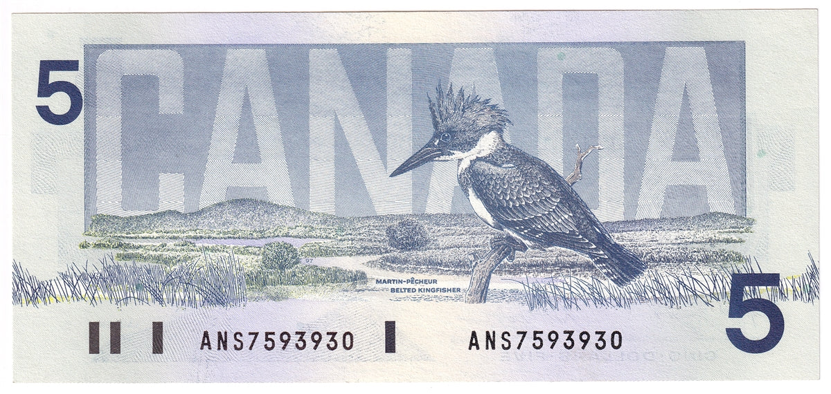 BC-56e-i 1986 Canada $5 Knight-Dodge, ANS, UNC
