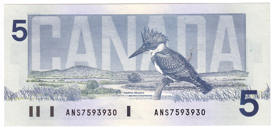 BC-56e-i 1986 Canada $5 Knight-Dodge, ANS, UNC