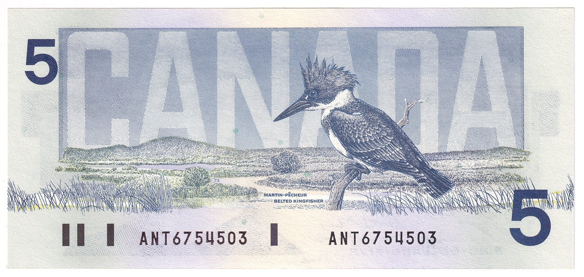 BC-56e-i 1986 Canada $5 Knight-Dodge, ANT, CUNC