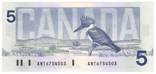 BC-56e-i 1986 Canada $5 Knight-Dodge, ANT, CUNC